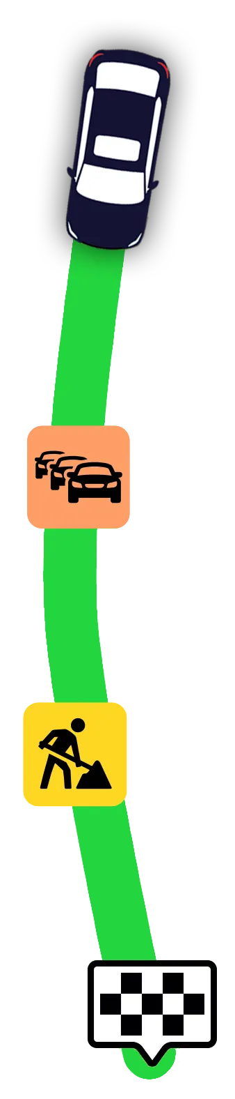 Route Coyote trafic